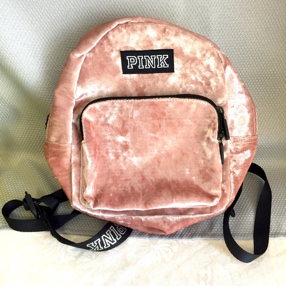 PINK Victoria's Secret Handbags - Victoria Secret’s Pink Mini Velvet Backpack